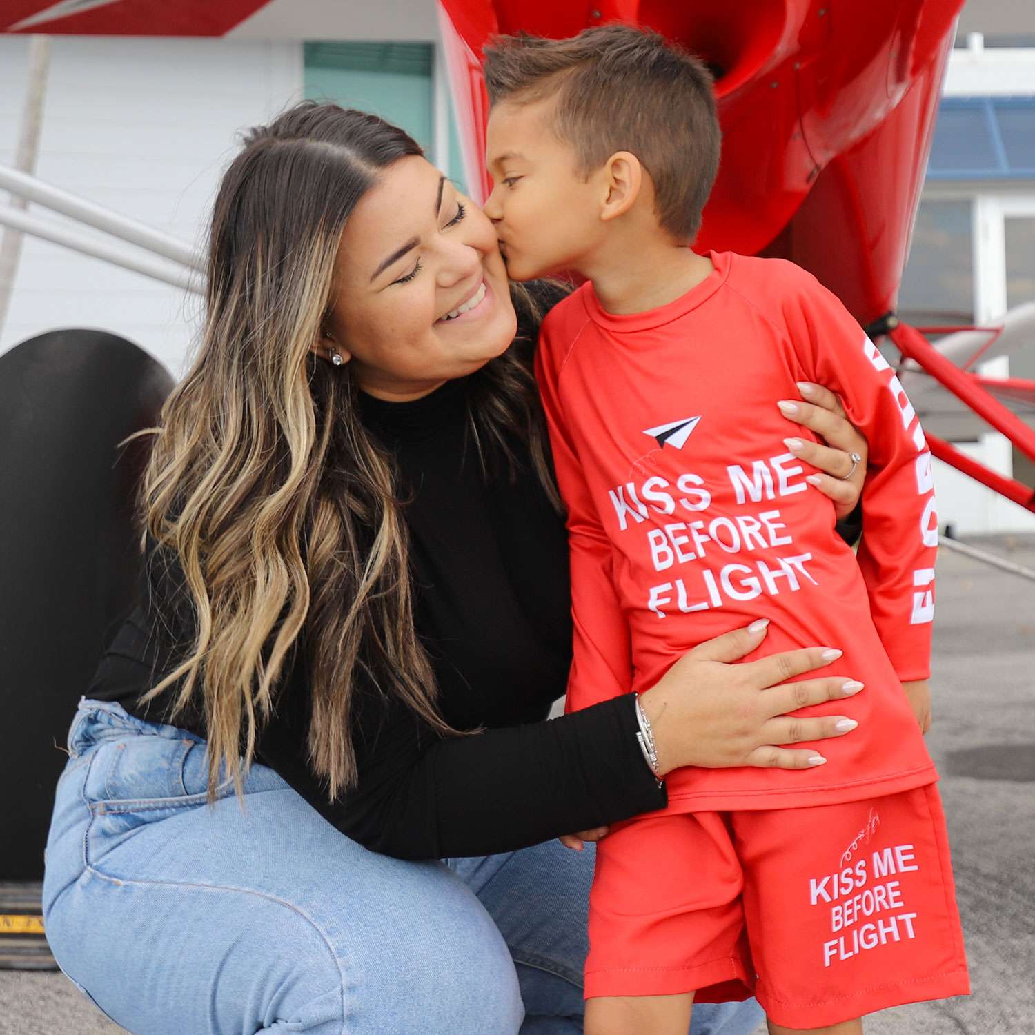 Boys Kiss Me Before Flight DriFit Shirt image 6