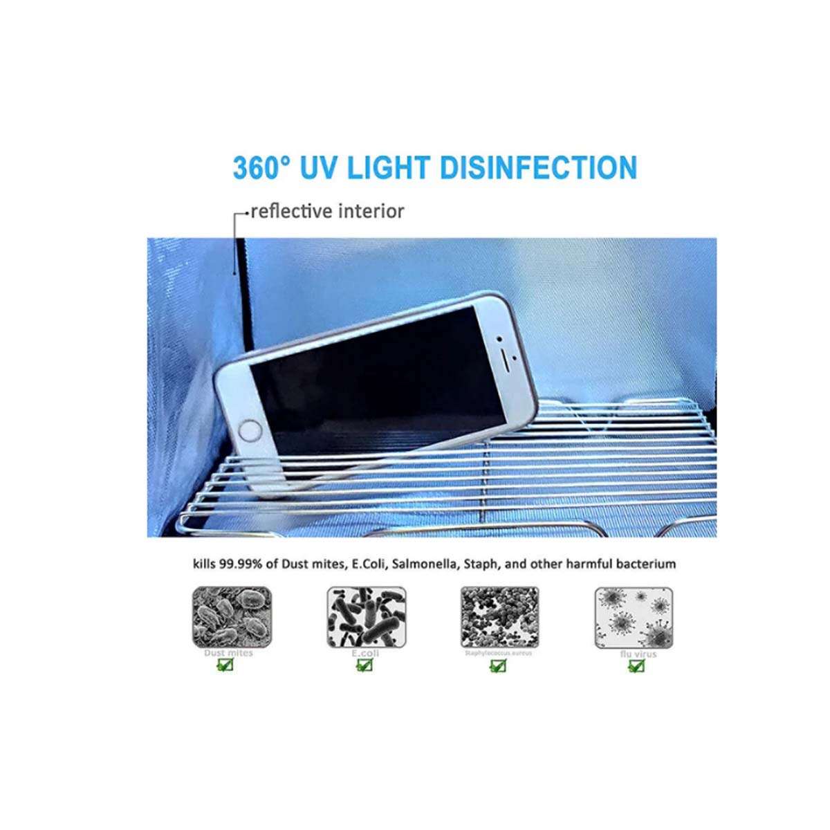 Coospider - UVC Ozone-free Sanitizer Bag for Cleaner Disinfection Germicidal image 3