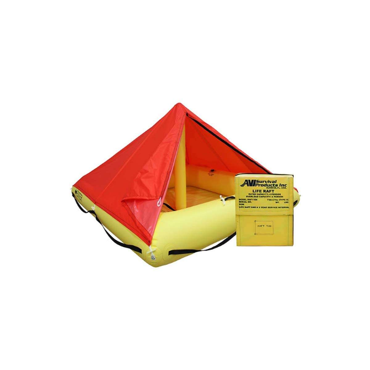 AVI Survival Products - 4 Person, TSO Life Raft with FAR 135 Survival Kit image 1