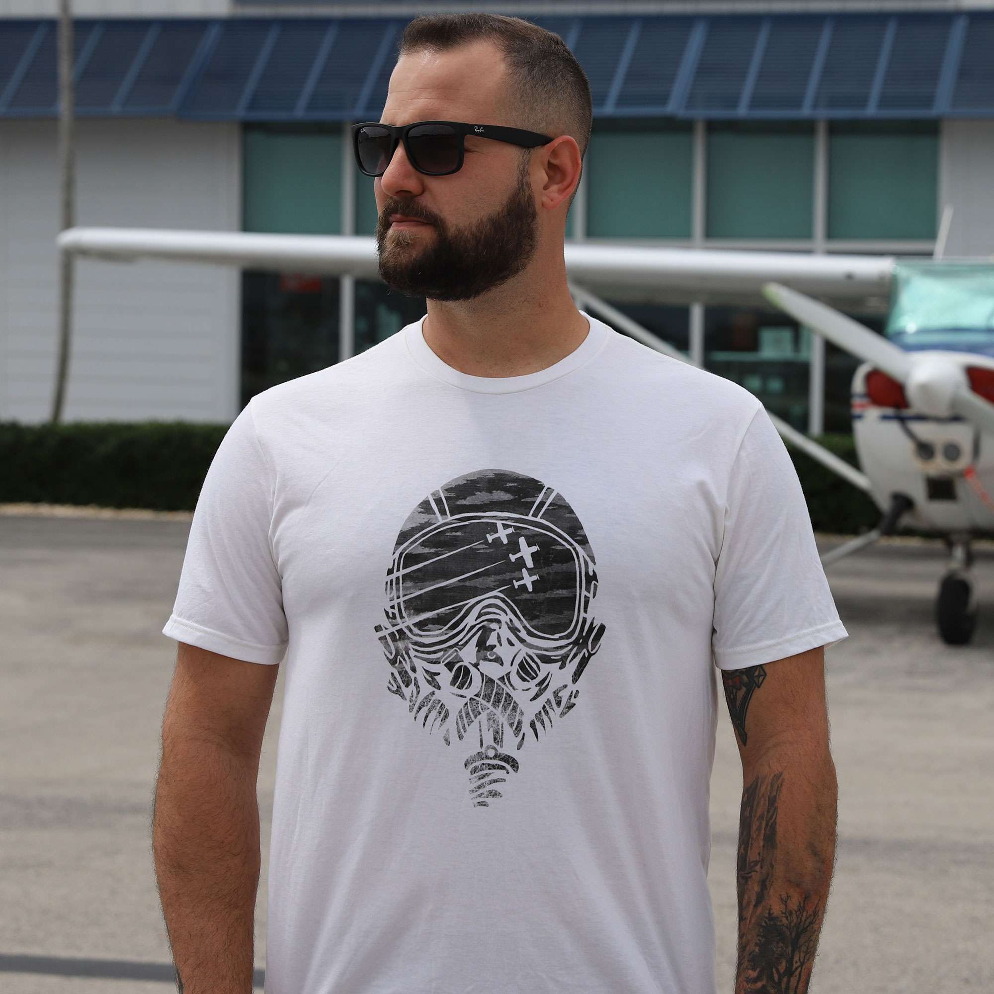 Banyan Fighter Helmet White T-Shirt image 0
